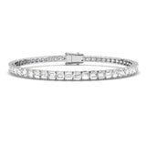 Lab Grown Diamond Bracelet, Platinum Diamond Bracelet, Baguette Diamond Bracelet, Baguette Tennis Bracelet