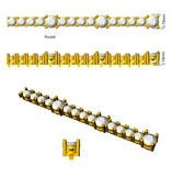 Bracelet de tennis de luxe en or et platine, serti de diamants ronds.