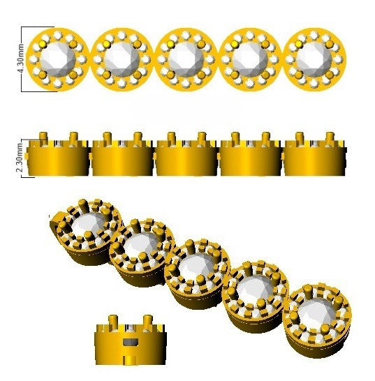 Gold Diamond Bracelet With Box Clasp