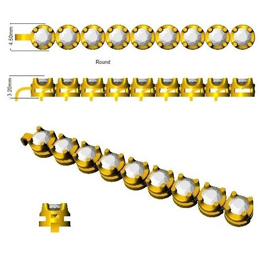 Bracelet de tennis de luxe en or et platine, serti de diamants ronds.