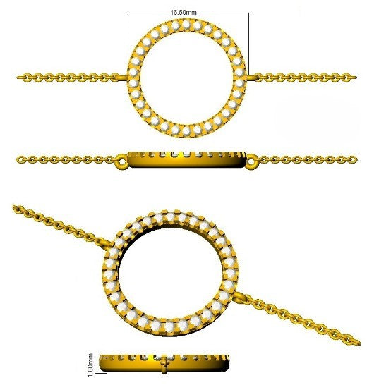 Minimal Bracelet, Gold Chain Bracelet