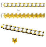 18K White Gold Round Natural Diamond Tennis Bracelet in Prong Set with Secure Box Clasp