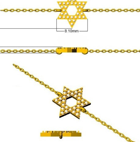 Pavé Diamond Bracelet, Spiritual Jewelry, Fine Gold Bracelet