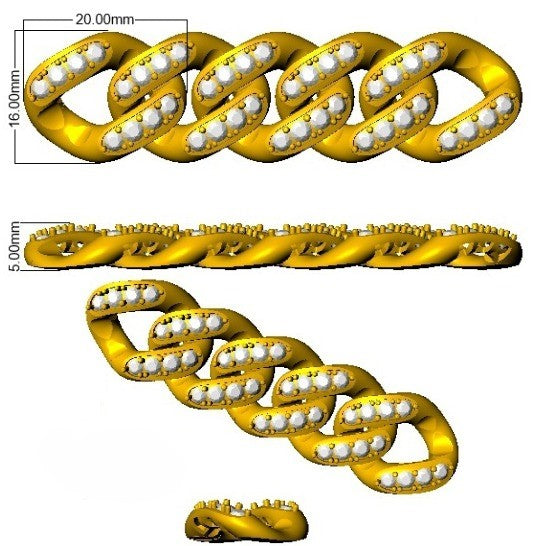 High Sparkle Pave Diamond Cuban Bracelet