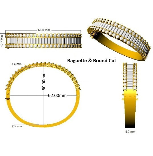 Bracelet de tennis de luxe en or et platine, serti de diamants ronds.