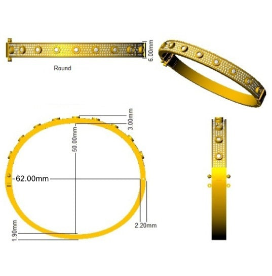 Bracelet de tennis de luxe en or et platine, serti de diamants ronds.