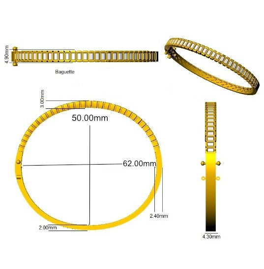 Bracelet de tennis de luxe en or et platine, serti de diamants ronds.