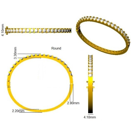 Clover Diamant-Kettenarmband mit Lünetten- und Pavé-Fassung aus Naturdiamanten in Platin
