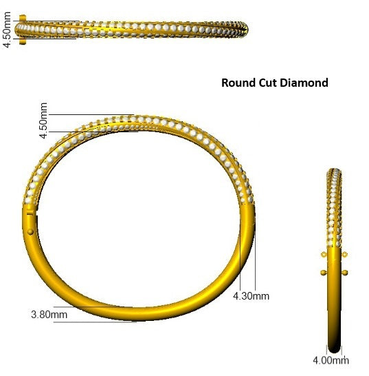Clover Diamant-Kettenarmband mit Lünetten- und Pavé-Fassung aus Naturdiamanten in Platin