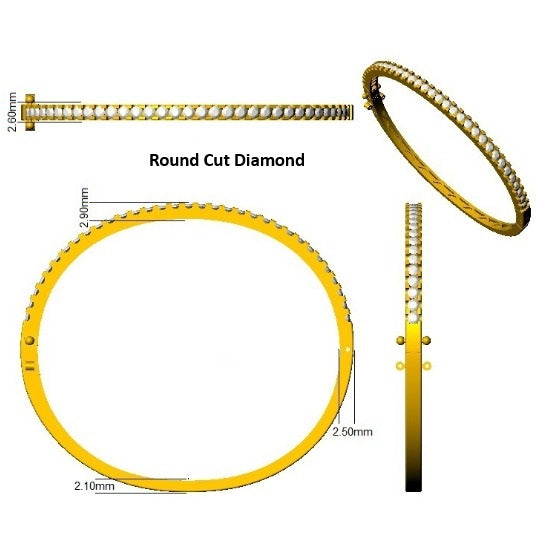 Bracelet de tennis de luxe en or et platine, serti de diamants ronds.