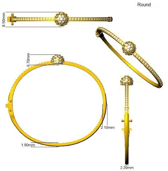 Bracelet de tennis de luxe en or et platine, serti de diamants ronds.