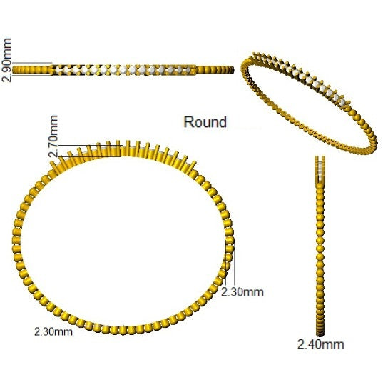 Clover Diamant-Kettenarmband mit Lünetten- und Pavé-Fassung aus Naturdiamanten in Platin