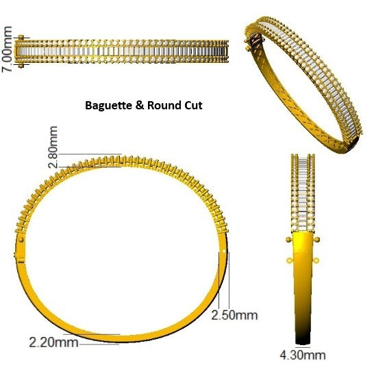 Clover Diamant-Kettenarmband mit Lünetten- und Pavé-Fassung aus Naturdiamanten in Platin