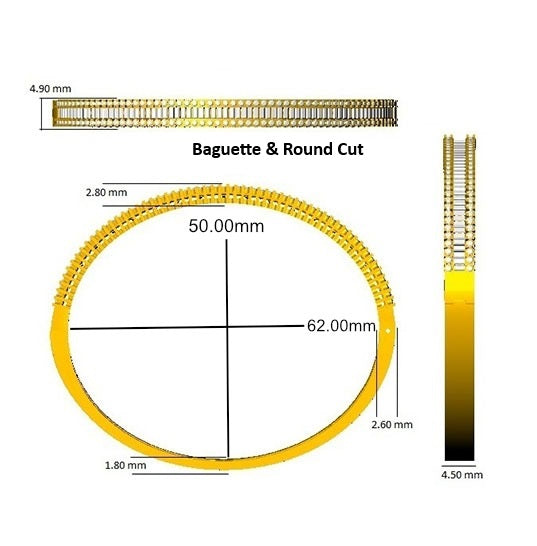 Bracelet de tennis de luxe en or et platine, serti de diamants ronds.