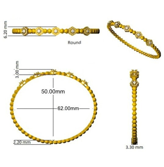 Bracelet de tennis de luxe en or et platine, serti de diamants ronds.