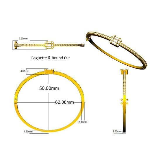 Anniversary Gift Bracelet, Wedding Jewelry Bracelet, Elegant Diamond Bangle