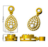 "Corey Gold Diamond Drop & Trilogy Earrings - Exquisite Luxury Jewel"