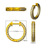 Hoop Earrings - Erfty 1.5ct-2ct Round Cut