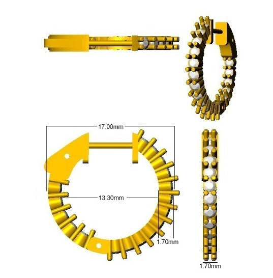 Luyry 0.5ct Emerald Gold Diamond Earrings - Luxury Fine Jewelry