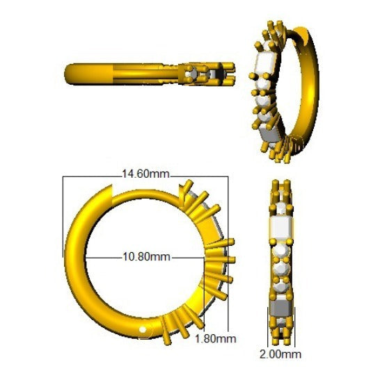 Hoop Earrings - Luxty Luxury 0.5ct Gold Diamond Elegance