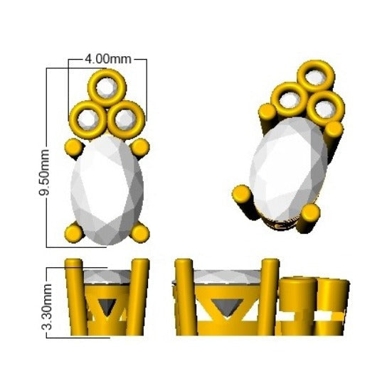Skyla Luxury Ruby and Diamond Gold Earrings | 1ct to 2ct Elegance