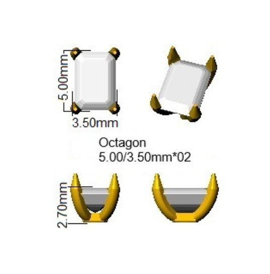 0.71ct Lab Diamond Emerald Cut Stud Earrings in 9K White Gold