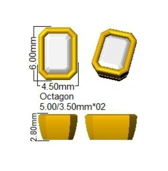 0.85ct Lab Diamond Emerald Cut Stud Earrings in 9K White Gold