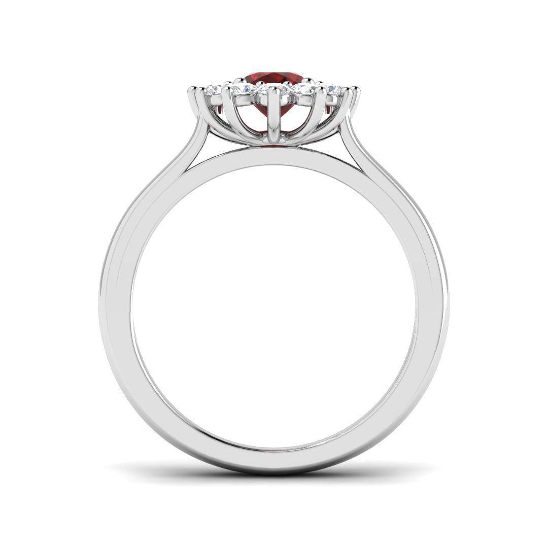 1.52Ct Lab Grown Diamond Ring in 9k White Gold | Ring Size - M