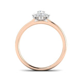 Emerald Cut Diamond Starburst Halo Ring | Lab & Natural Diamonds