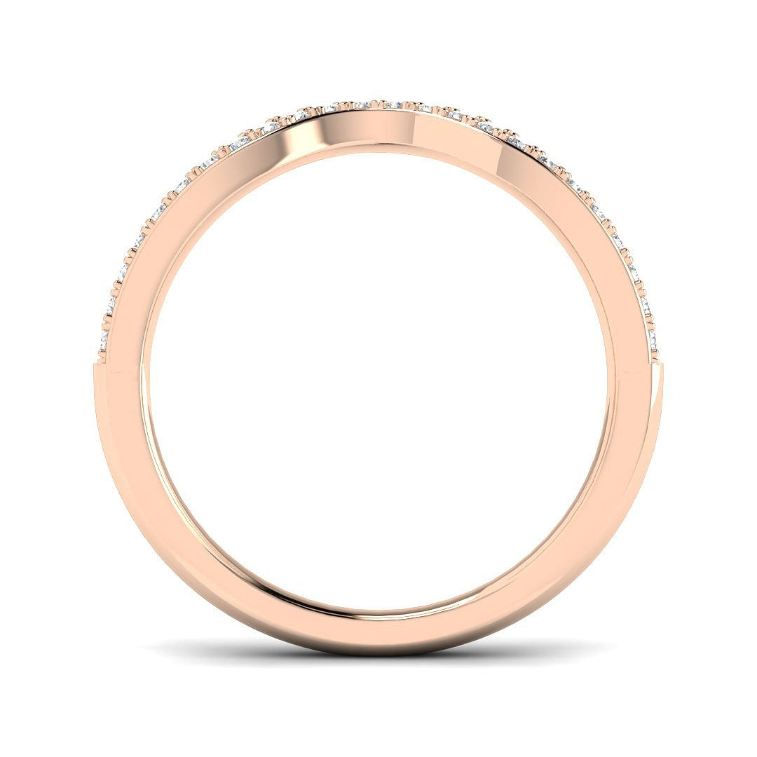 Elegant Diamond Wishbone Ring | 0.15ct | Hallmarked Gold & Platinum