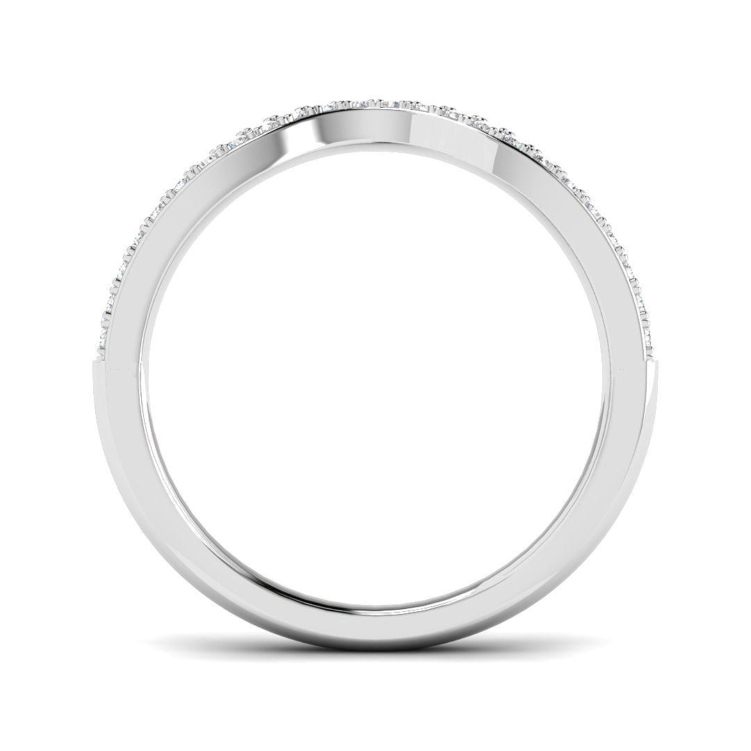 Elegant Diamond Wishbone Ring | 0.15ct | Hallmarked Gold & Platinum