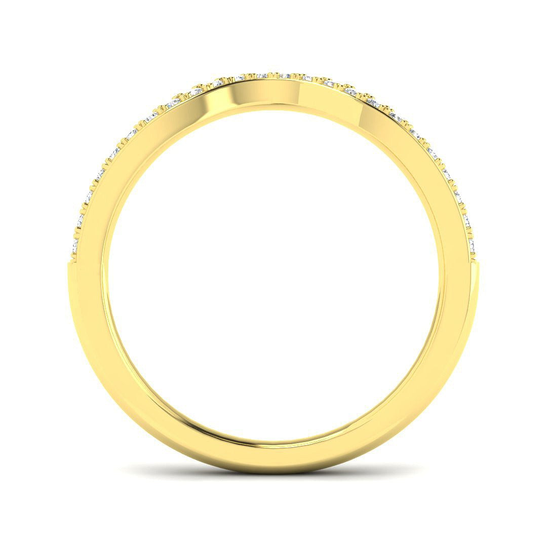Elegant Diamond Wishbone Ring | 0.15ct | Hallmarked Gold & Platinum