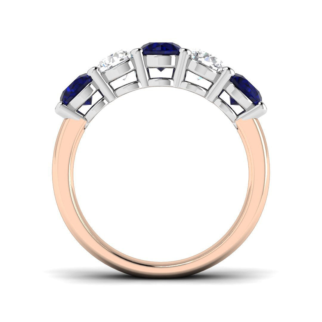 Diamond Wakefiesb Blue Sapphire Ring | 2ct