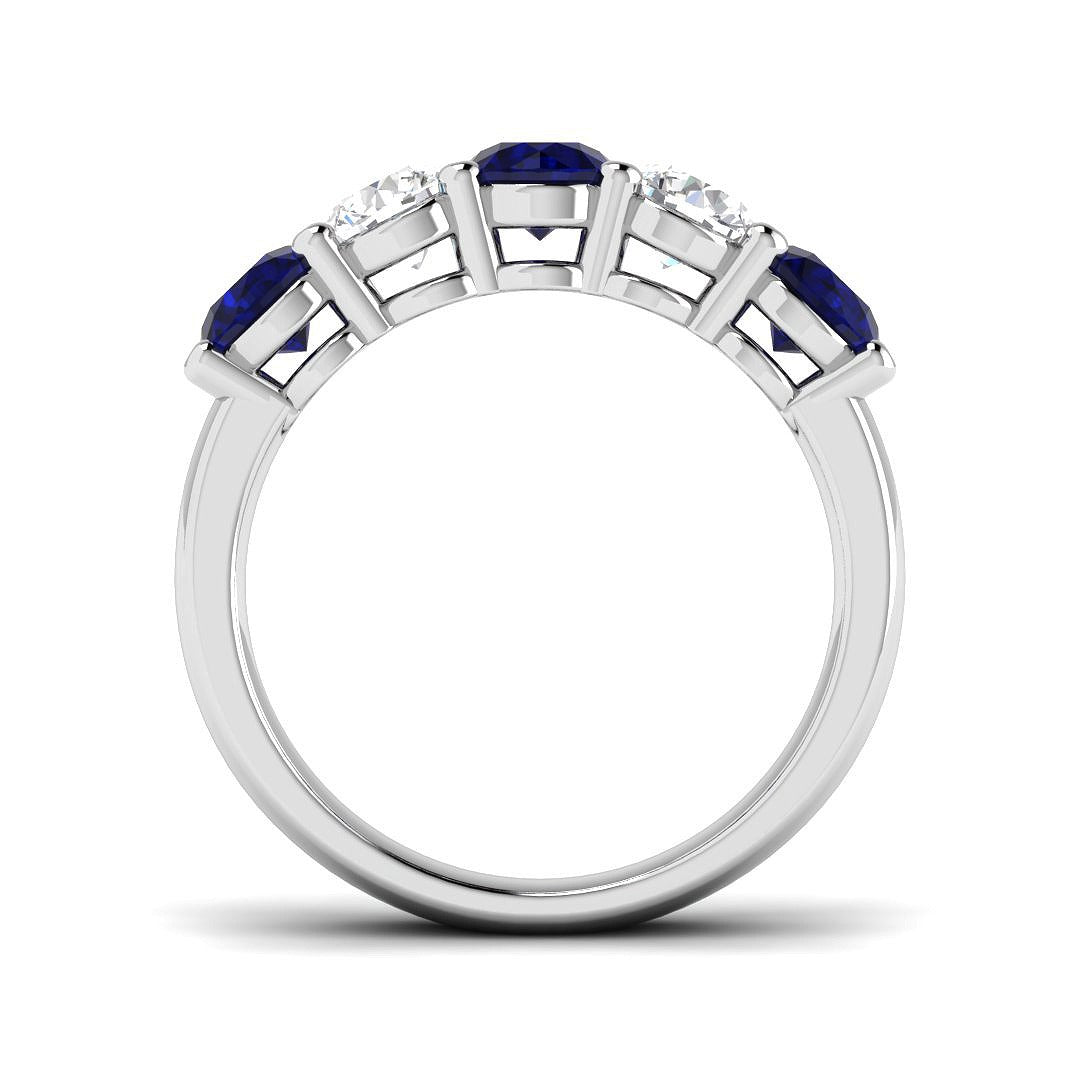 Diamond Wakefiesb Blue Sapphire Ring | 2ct