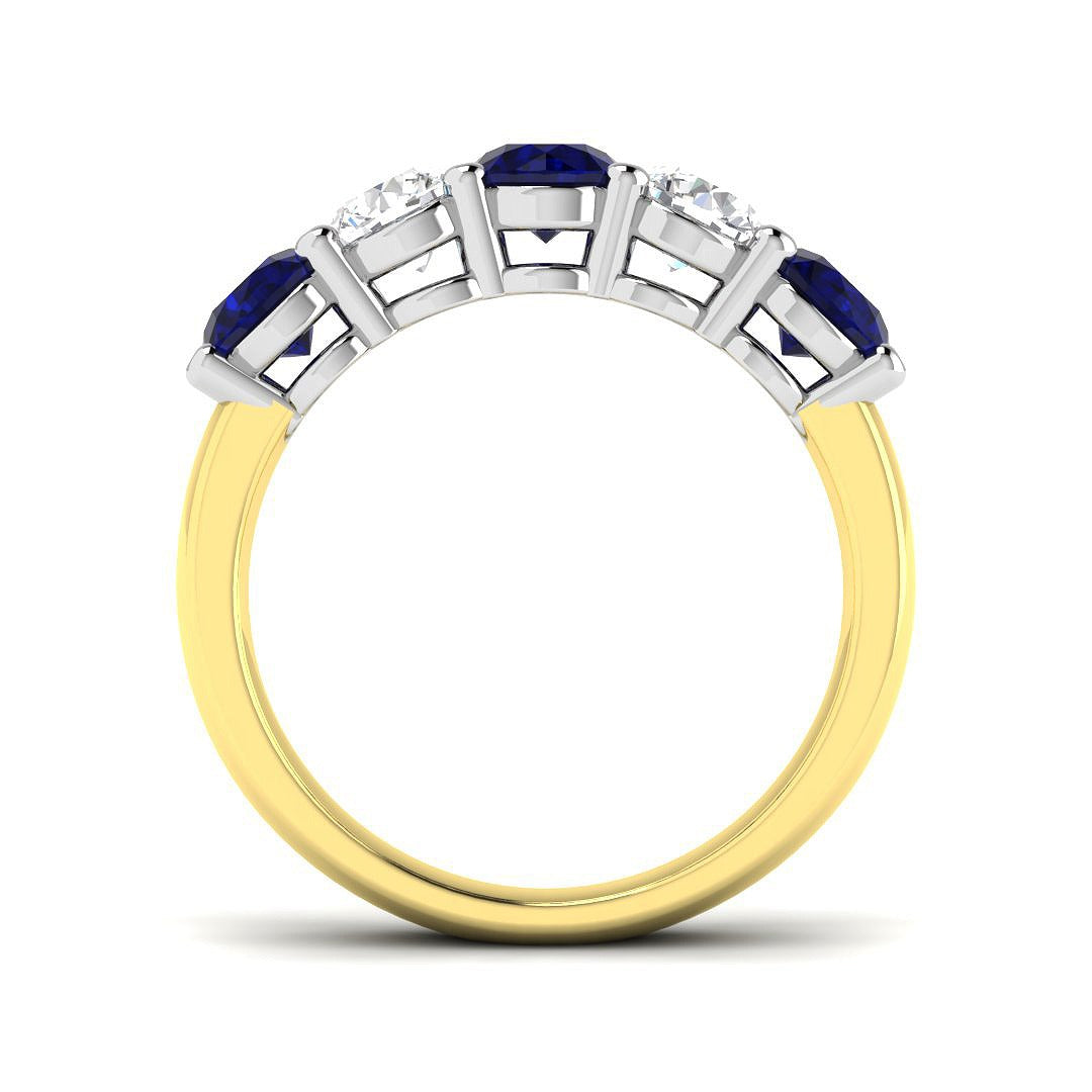 Diamond Wakefiesb Blue Sapphire Ring | 2ct