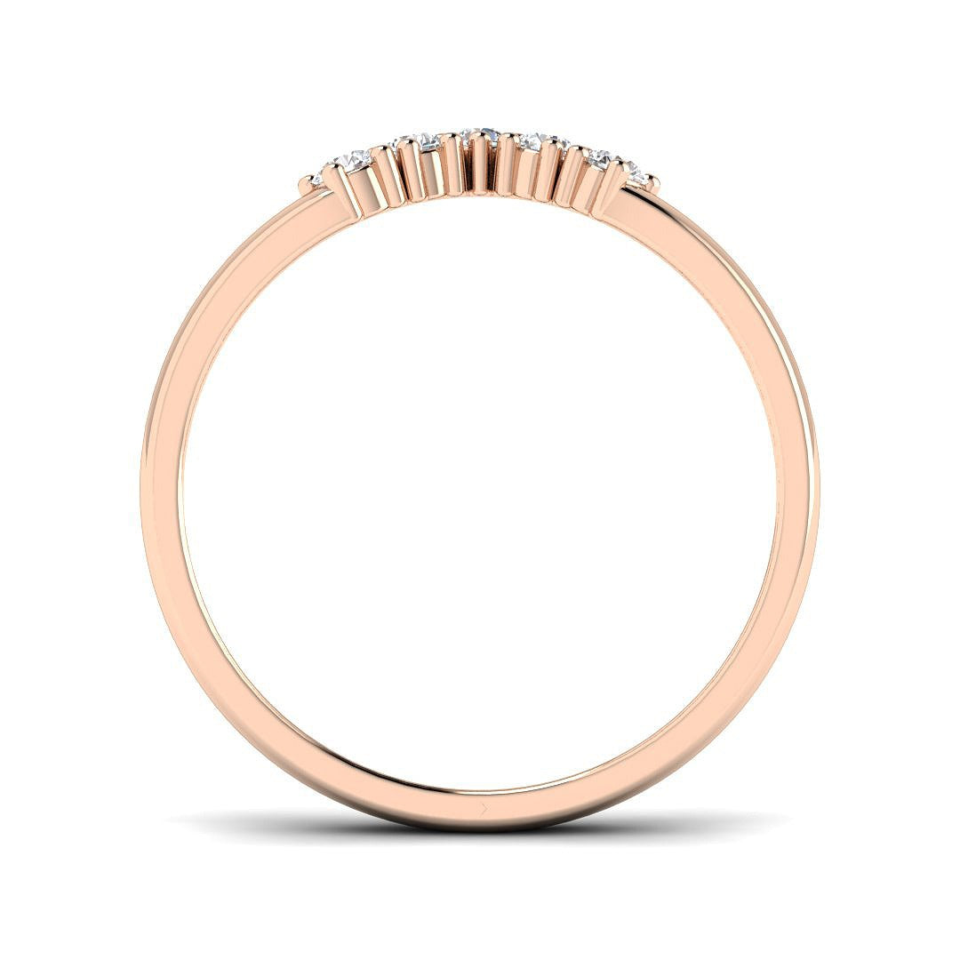Diamond Webbover Wishbone Ring | 0.15ct | Hallmarked Gold & Platinum