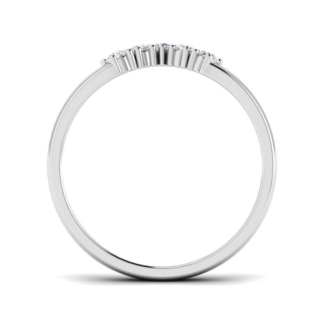 Diamond Webbover Wishbone Ring | 0.15ct | Hallmarked Gold & Platinum