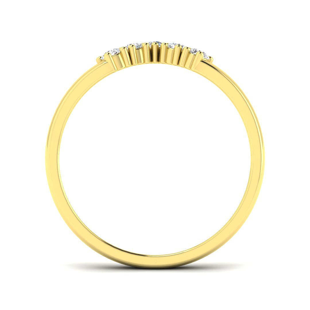 Diamond Webbover Wishbone Ring | 0.15ct | Hallmarked Gold & Platinum