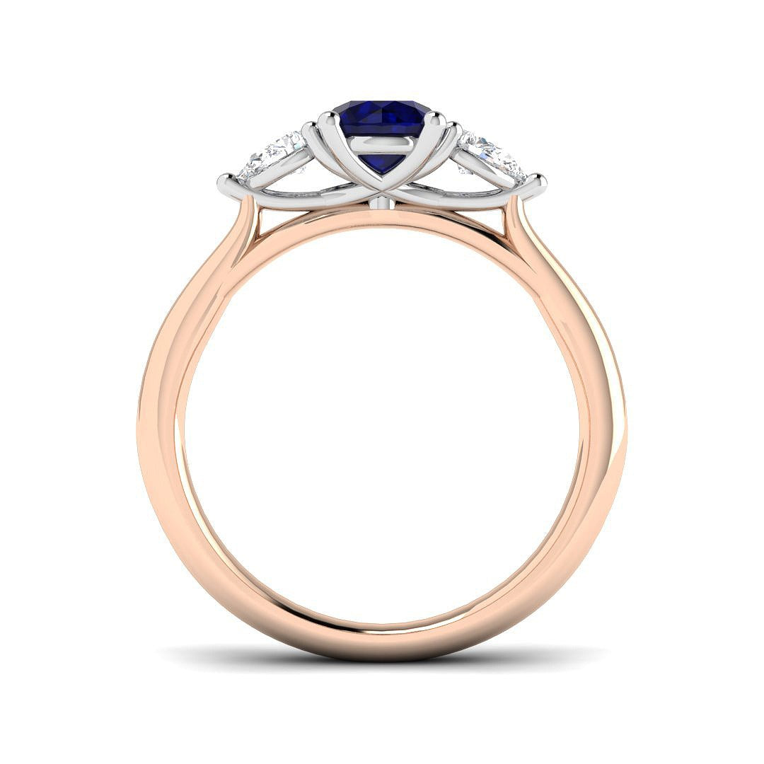 Diamond Heritage Blue Sapphire Ring | 1ct - 1.25ct