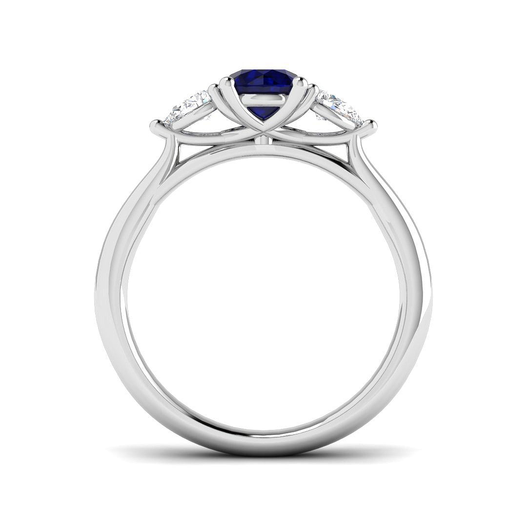 Diamond Heritage Blue Sapphire Ring | 1ct - 1.25ct