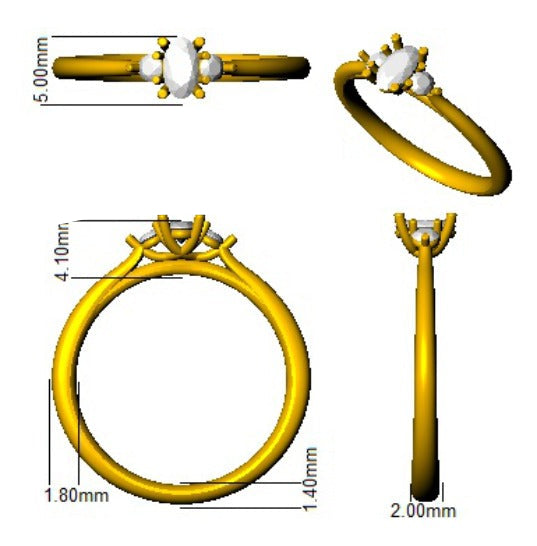 Sapphire Gold Ring UK