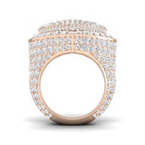 Luxury Heart Pave Diamond Dress Ring | 11.5ct | Hallmarked Gold & Platinum