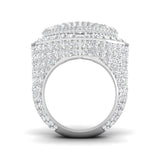 Luxury Heart Pave Diamond Dress Ring | 11.5ct | Hallmarked Gold & Platinum