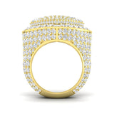 Luxury Heart Pave Diamond Dress Ring | 11.5ct | Hallmarked Gold & Platinum