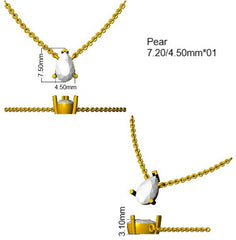 9ct White Gold 0.53ct Lab Grown Diamond Solitaire Necklace