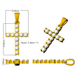 9ct Yellow Gold 0.49ct Lab Grown Diamond Cross Pendant