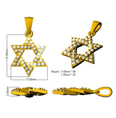 9ct White Gold 0.34ct Lab Grown Diamond Religious Pendant
