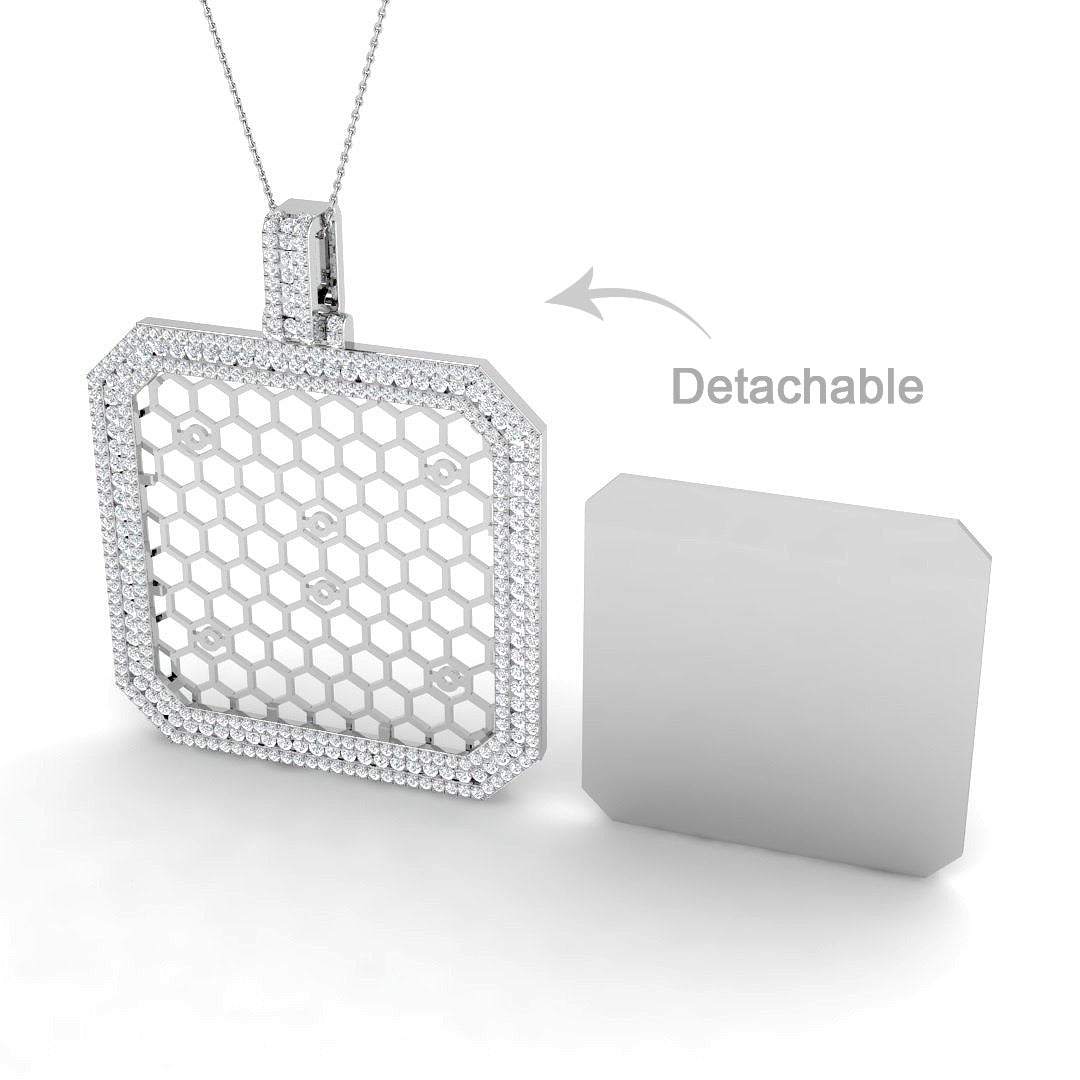 Frost Fancy Pendant 5ct Diamond  Gold (Without Chain )