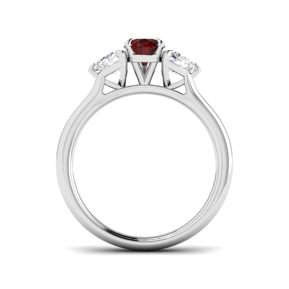 Ruby Three Stone Ring
