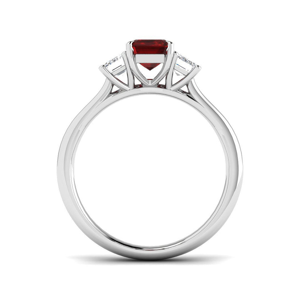Ruby Diamond Trilogy Ring